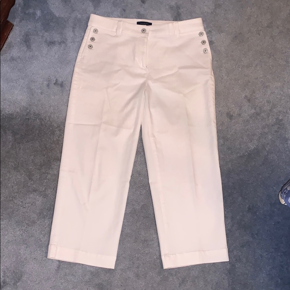 Talbots white Capris